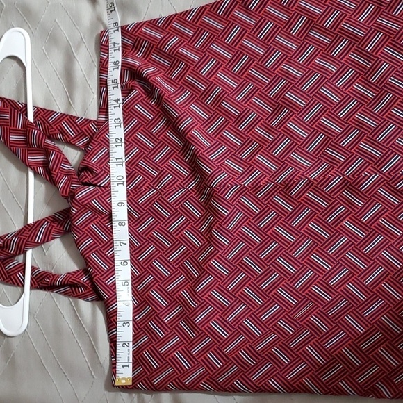 Banana Replubic Women's Red Print Twist Neck Halter Top Size Small - Picture 10 of 12